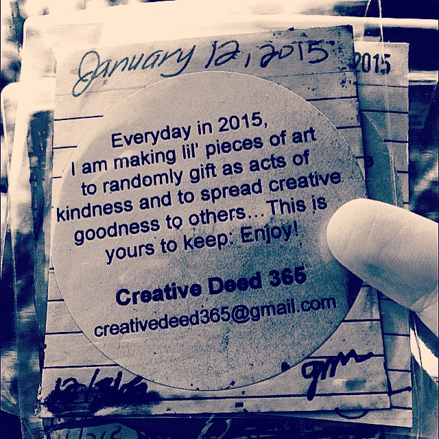 Creative Deed 365 Artful Beginnings: Creating It Forward in 2015| creativity in motion