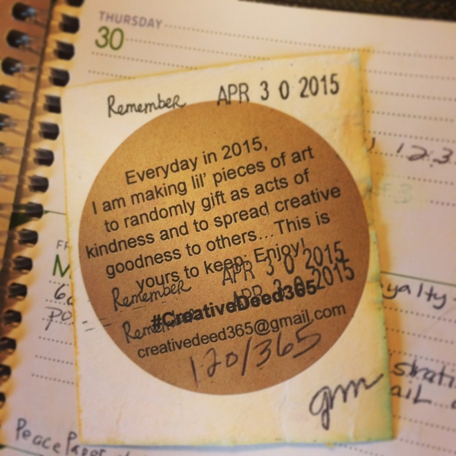 Creative Deed 365: April Offerings | creativity in motion