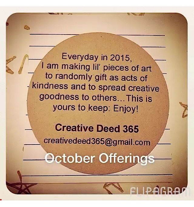 Creative Deed 365: October Offerings